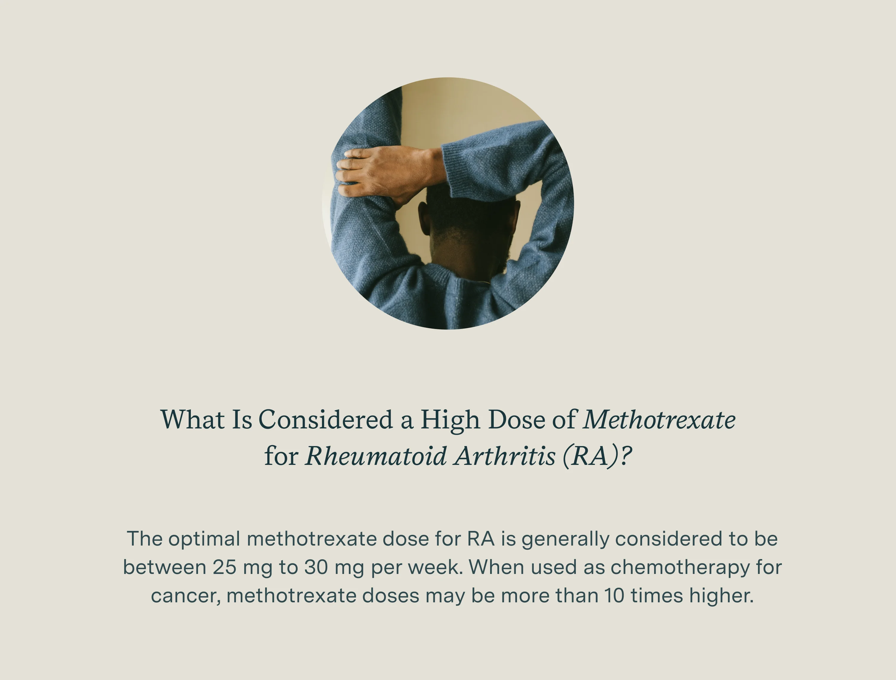 what is considered a high dose of methotrexate for rheumatoid arthritis?